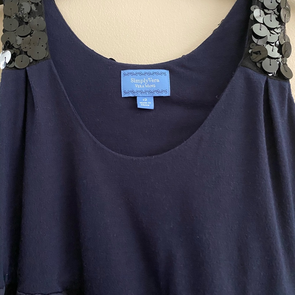 Simply Vera Vera Wang Blue Dress. Size 12 - Picture 8 of 9